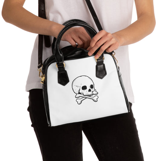 Edgy Skull Print Shoulder Handbag - Stylish Tote, Perfect for Festivals, Casual Outings, Pump Up Your Fashion Game