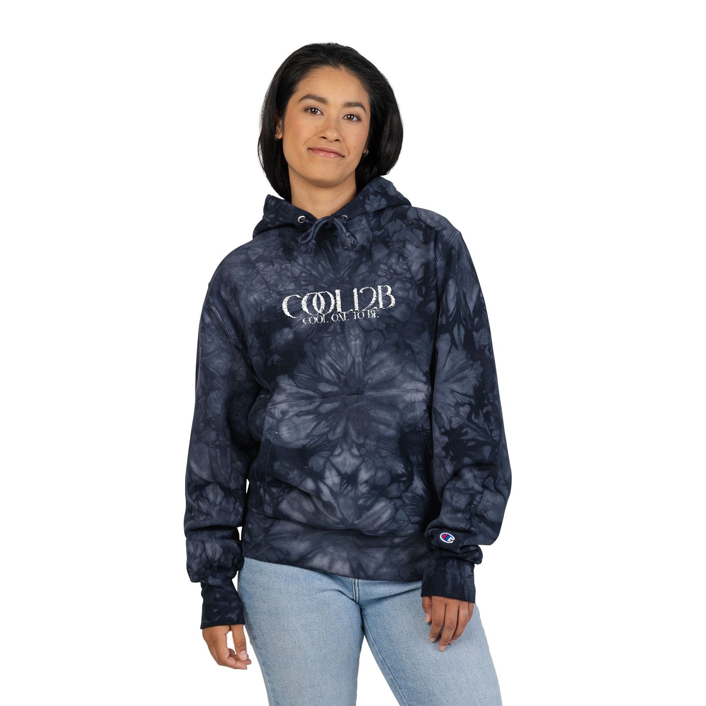 Unisex Champion Tie-Dye Hoodie with Embroidered Text, Cozy Relaxed Fashion, Perfect Gift for Friends, Unique Streetwear, Trendy [...]