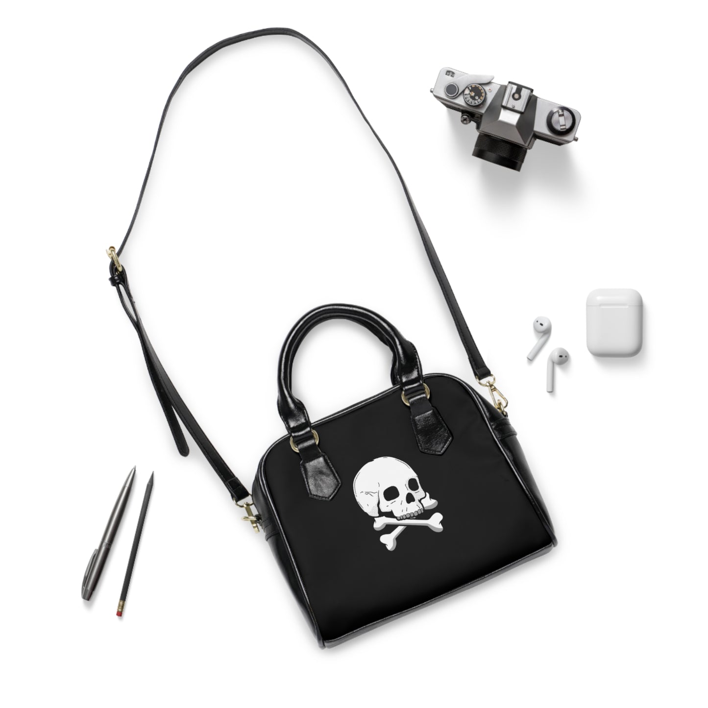 Edgy Skull Shoulder Handbag | Trendy Tote, Stylish Purse, Gothic Accessory, Fashion Gift, Daytime Bag