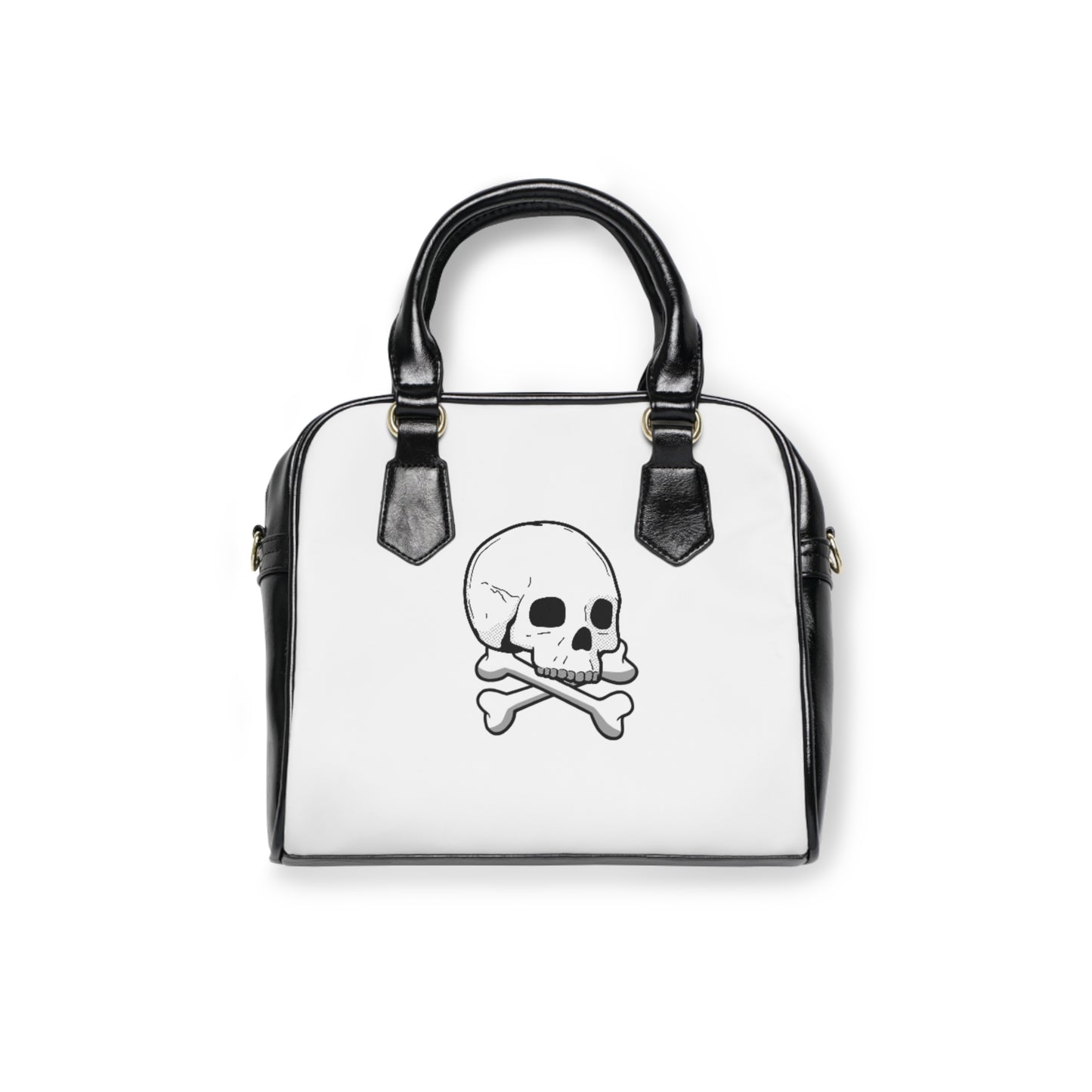 Edgy Skull Print Shoulder Handbag - Stylish Tote, Perfect for Festivals, Casual Outings, Pump Up Your Fashion Game