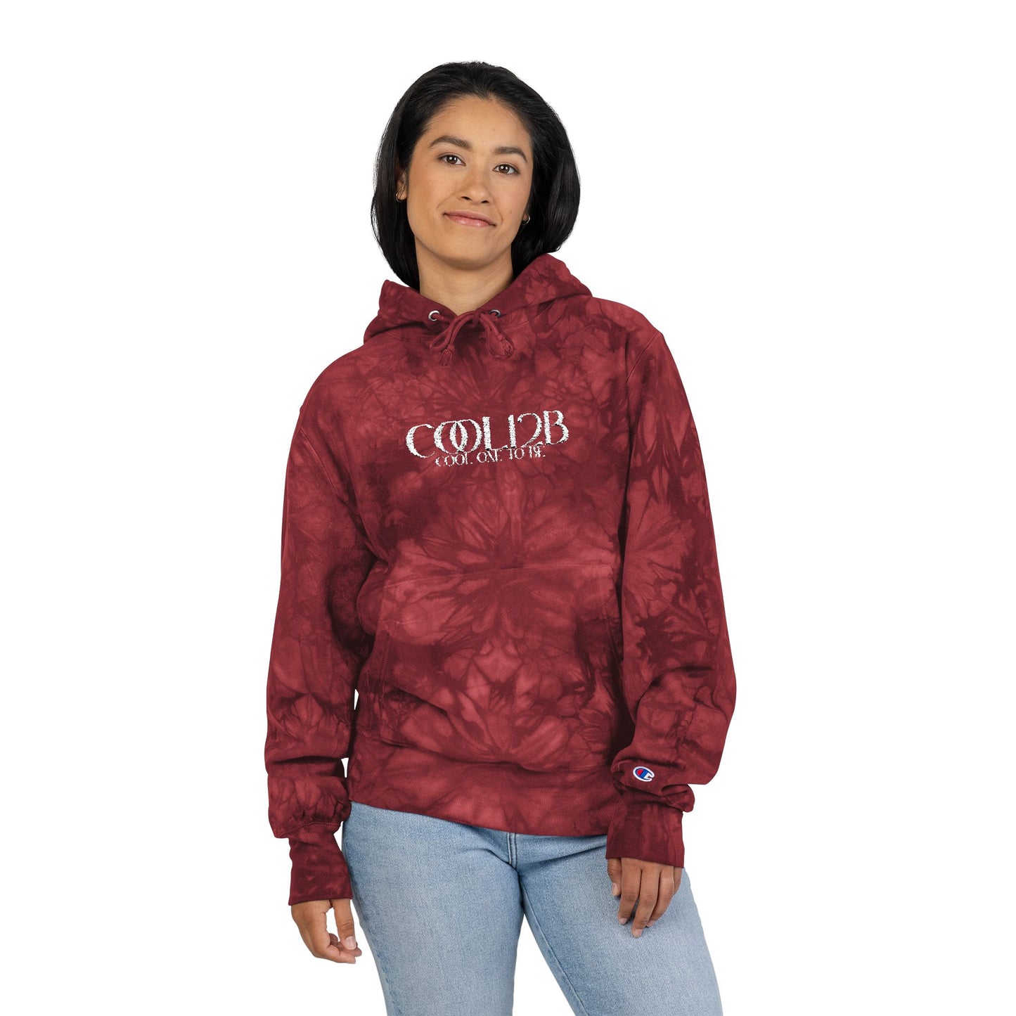 Unisex Champion Tie-Dye Hoodie with Embroidered Text, Cozy Relaxed Fashion, Perfect Gift for Friends, Unique Streetwear, Trendy [...]